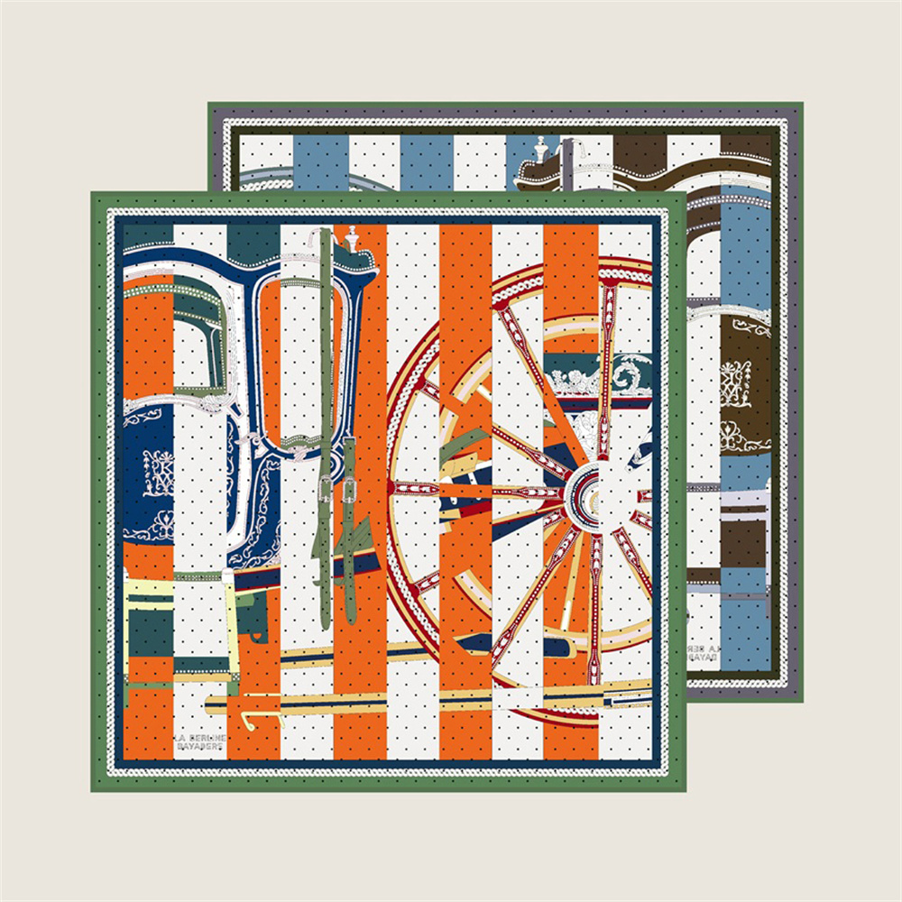 Scarf Silk Square - POBING Hand Rolled Twill Silk Scarf