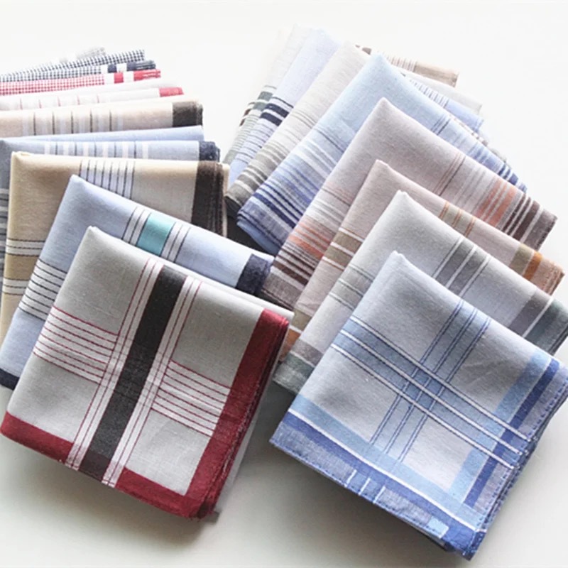 100% Cotton Handkerchief Plaid - Handkerchief Cotton Men ulasan dan harga