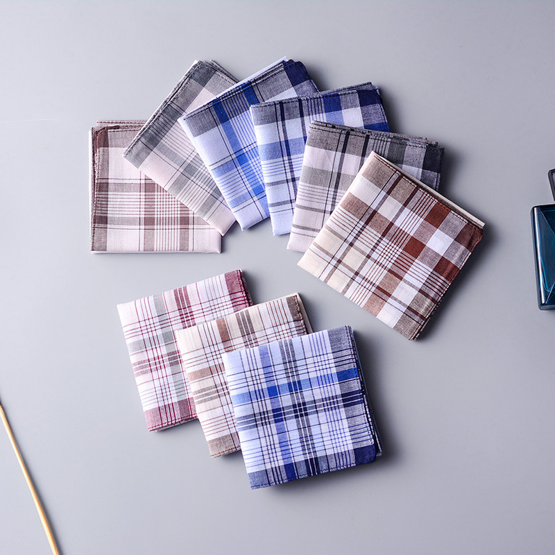 100% Cotton Handkerchief Plaid - Handkerchief Cotton Men ulasan dan harga