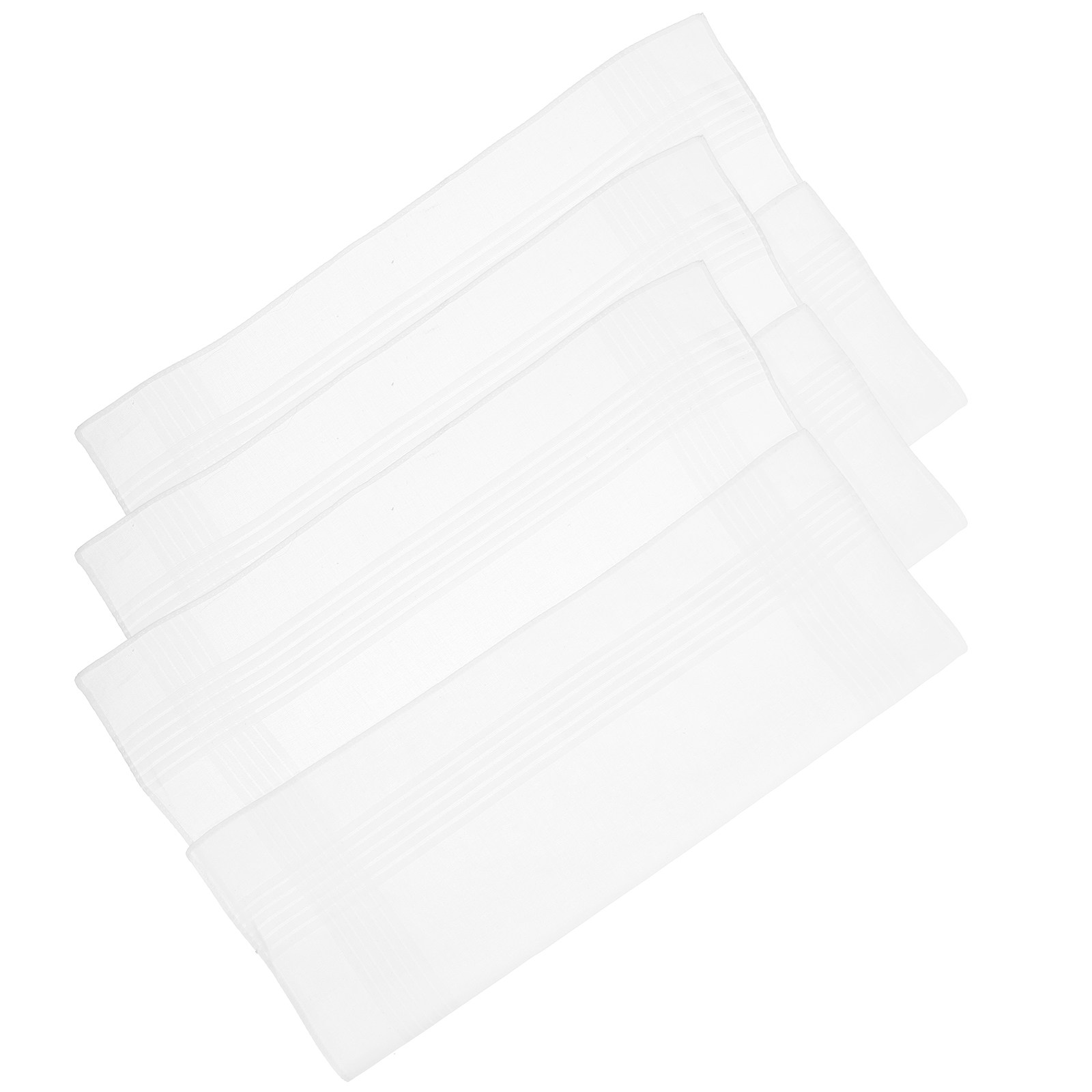 3Pcs Pure White Handkerchief S - Handkerchief Cotton Men ulasan dan harga