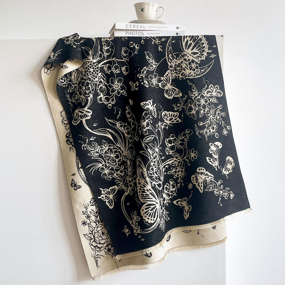 Imitation Cashmere Fringed Sca - Pashmina Wrap Large ulasan dan harga