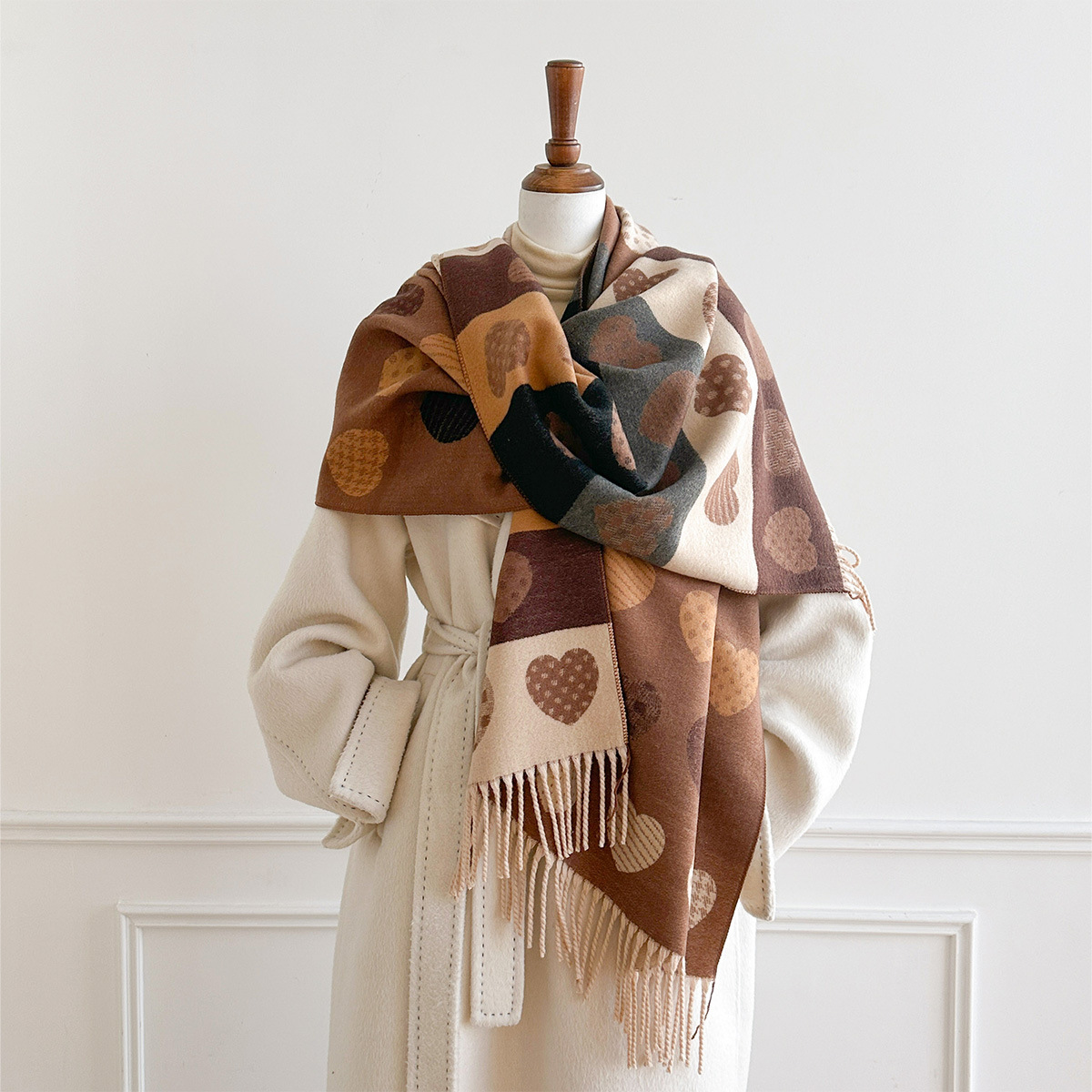 Women Imitation Cashmere Scarf - Pashmina Wrap Large ulasan dan harga