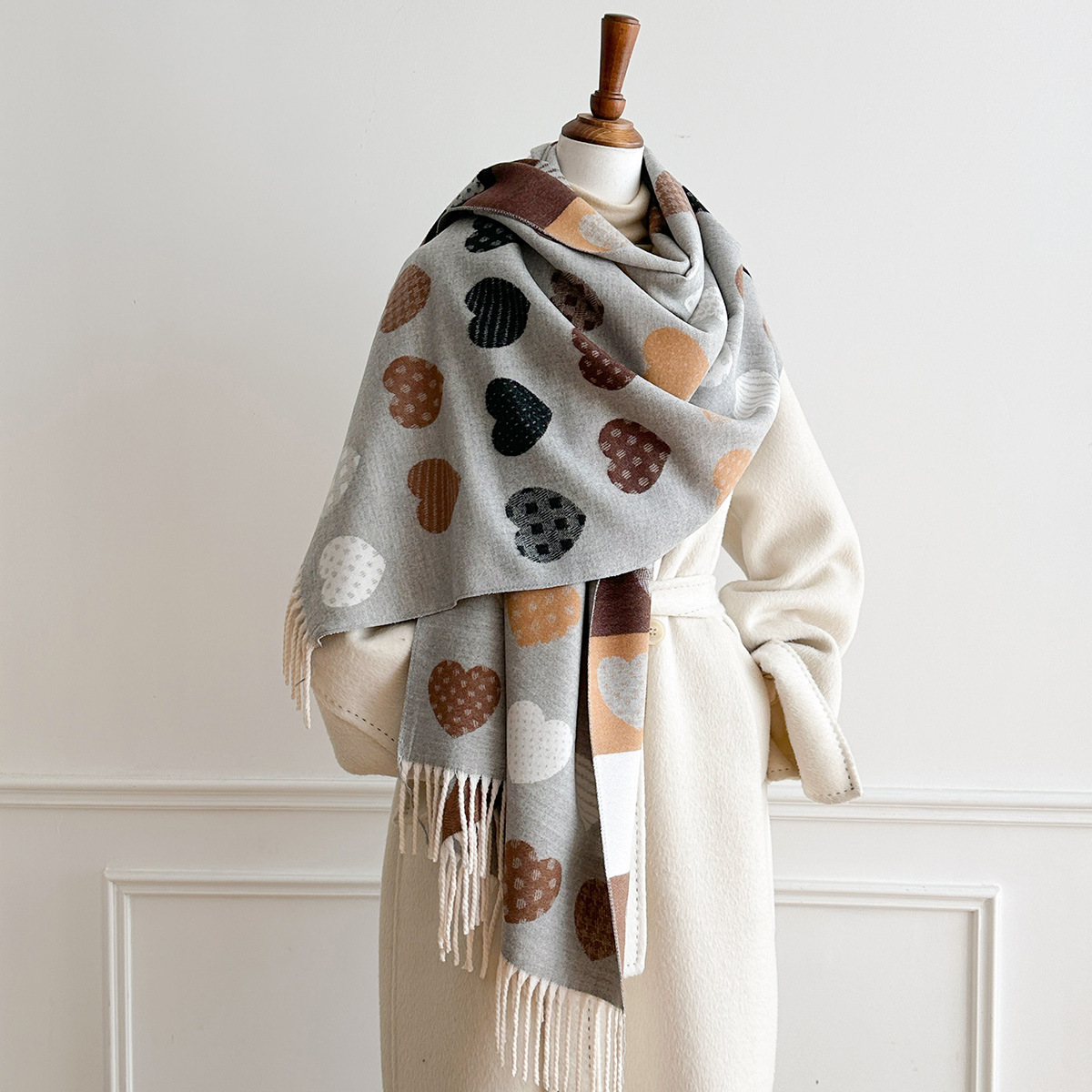 Women Imitation Cashmere Scarf - Pashmina Wrap Large ulasan dan harga