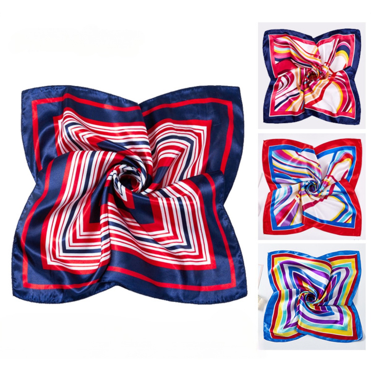 50*50cm Square Silk Scarves Sc - Scarf Silk Square ulasan dan harga