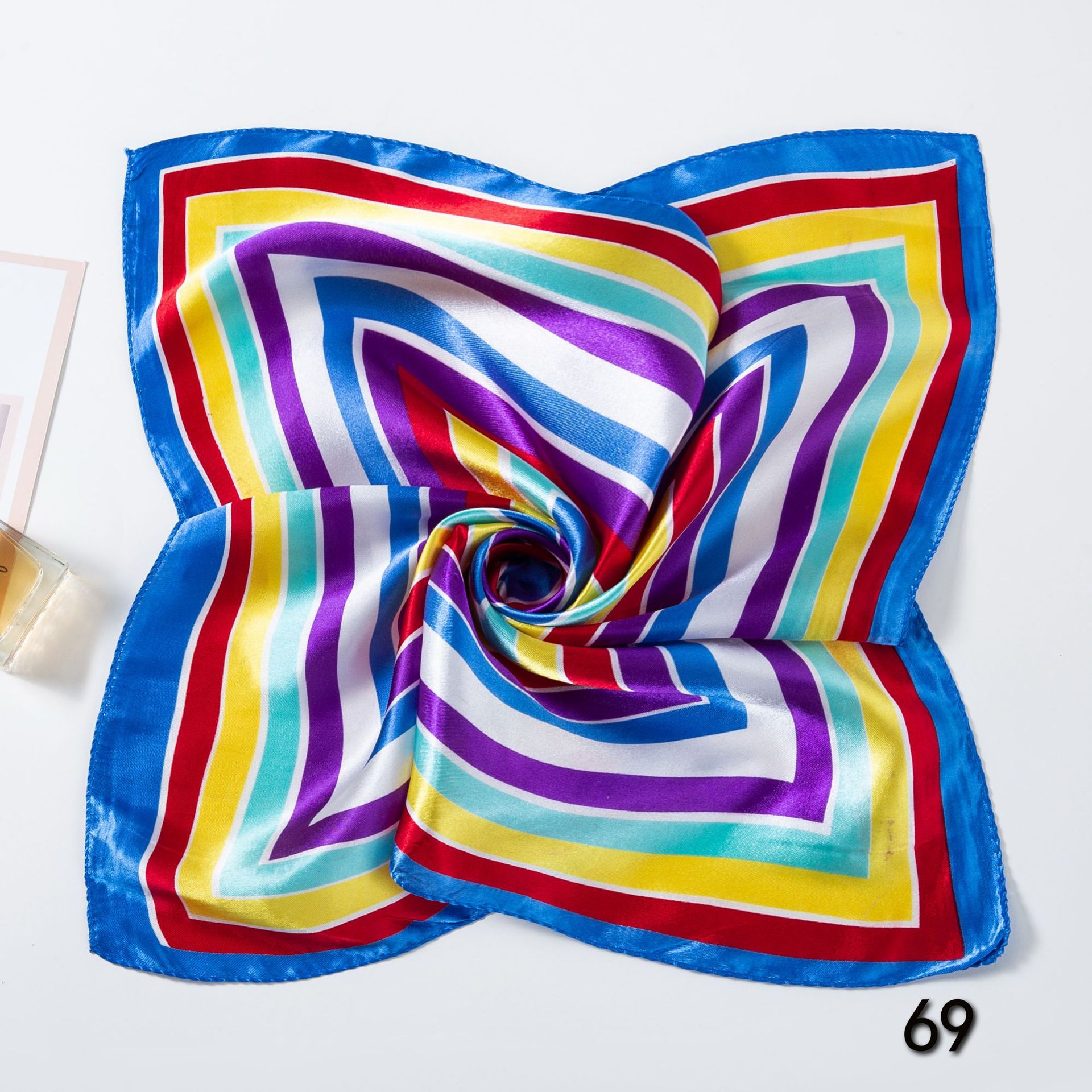 50*50cm Square Silk Scarves Sc - Scarf Silk Square ulasan dan harga