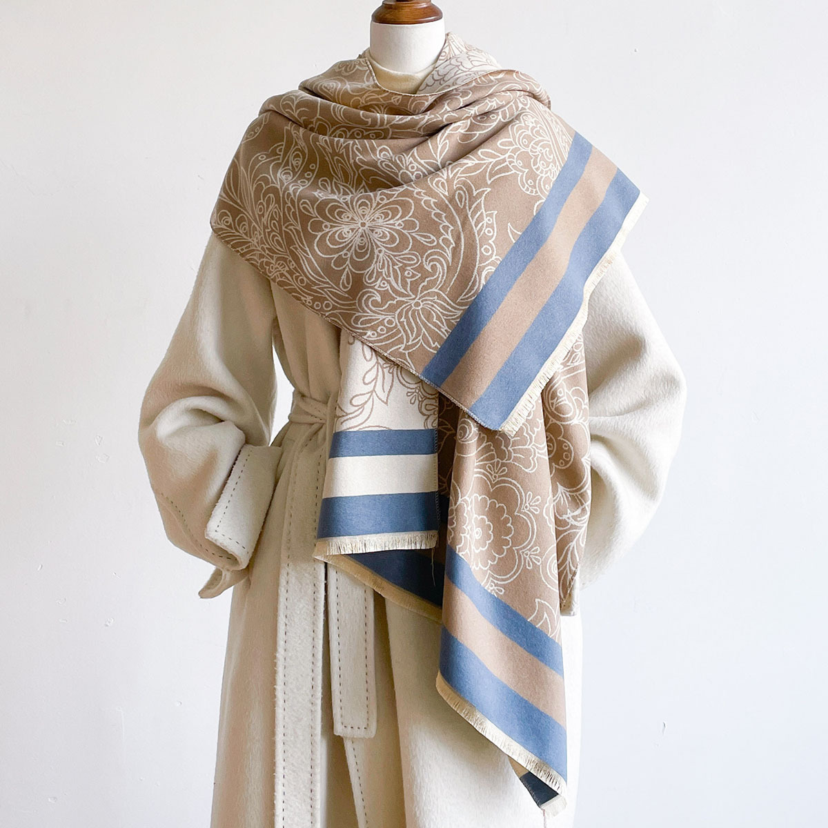 Warm Imitation Cashmere Scarf  - Pashmina Wrap Large ulasan dan harga