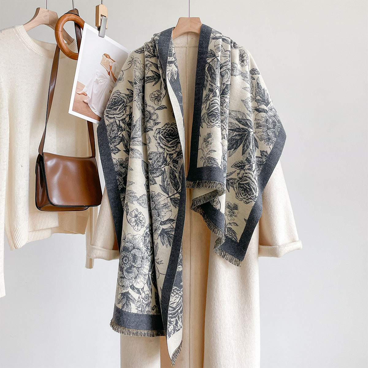Imitation Cashmere Scarf Women - Pashmina Wrap Large ulasan dan harga