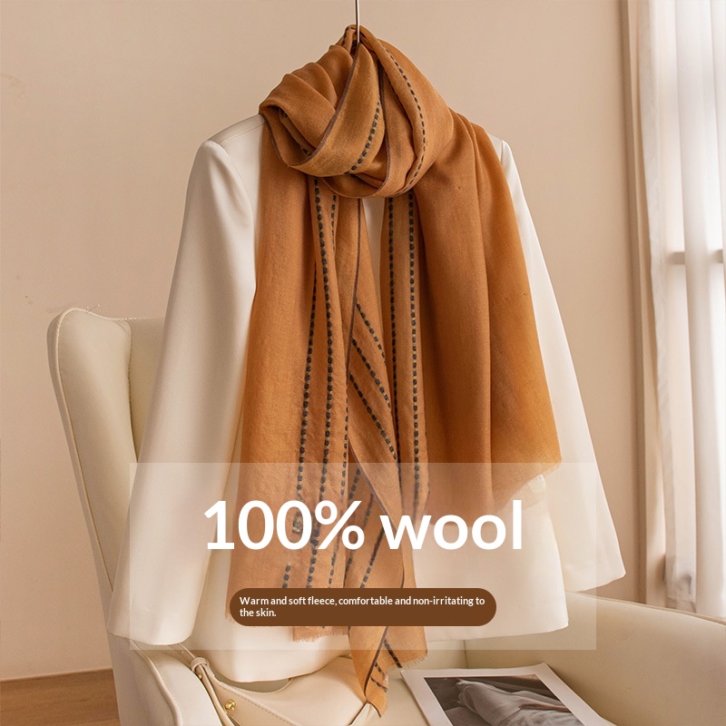 100% Wool Scarf Ultra Soft Lar - Pashmina Wrap Large ulasan dan harga