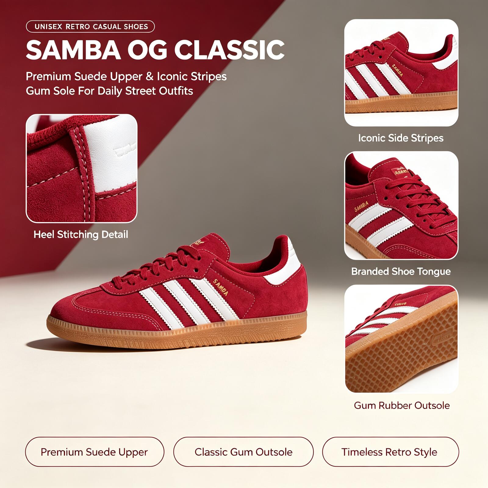 Official Adidas Genuine SAMBA  - Adidas Shoes Samba ulasan dan harga