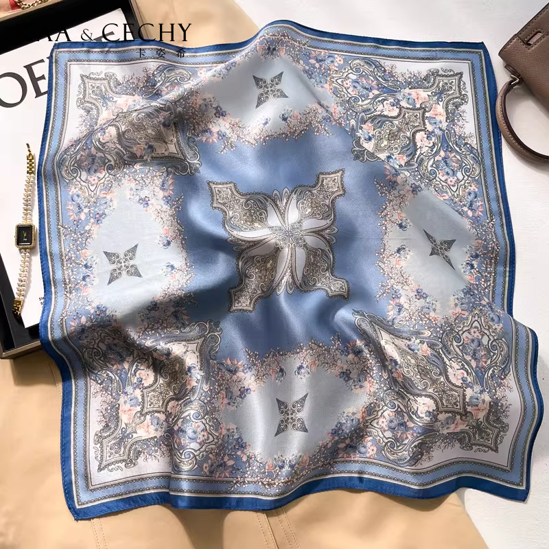 Baroque Floral 100% Mulberry S - Scarf Silk Square ulasan dan harga